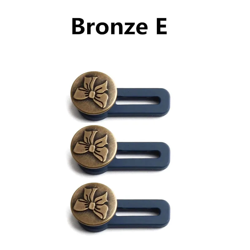 3/6/9pcs Jeans And Pants Button Extenders Universal Wait Expanander For Women And Men Instant Band Extension Solution Oasis Select 3pcs Bronze E