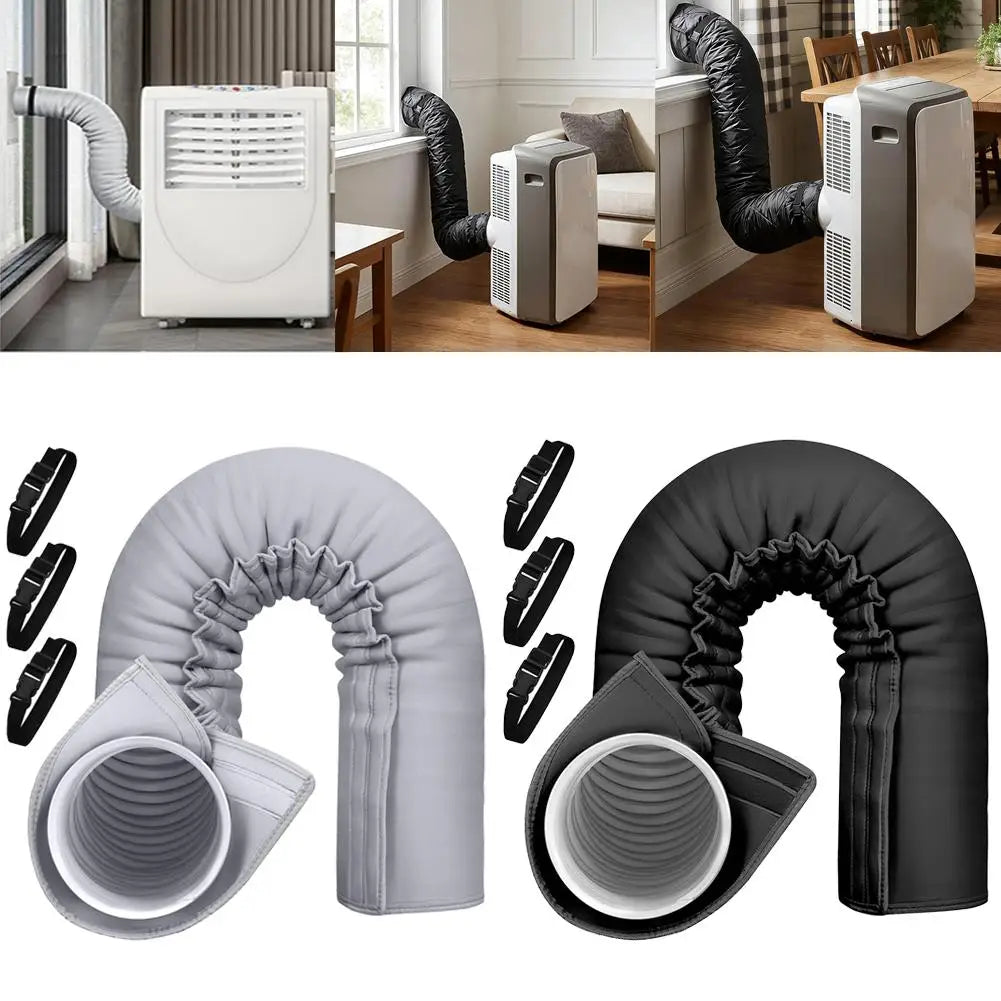 Air Conditioner Hose Cover Wrap With 3 Buckle Straps Portable AC Hose Insulation Sleeve for 5" & 5.9" Diameter Exhaust Hose Oasis Select