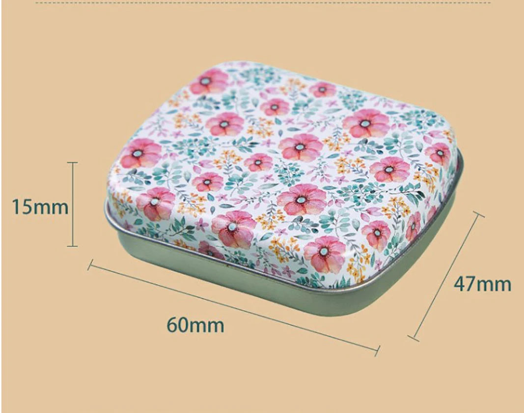Mini Tin Box Metal Hinged Empty Tins With Lid Portable Rectangular Small Storage Container Candy Pill Cases For Home Organizer Oasis Select