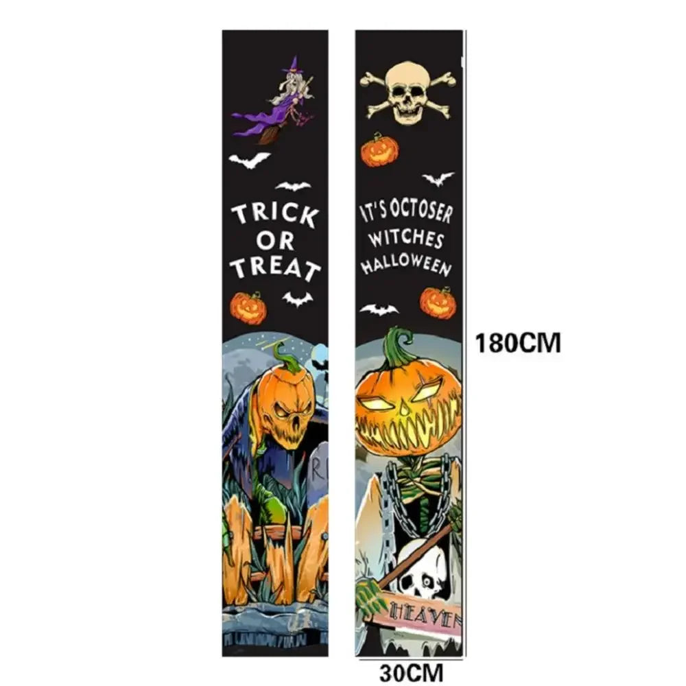 Day of the Dead Skeleton Couple Porch Hanging Flag 130×30cm