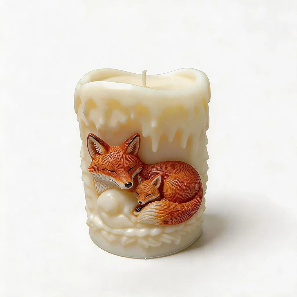 Cylindrical Candle Mold Silicone Candle Mold Cute animal Design 3D DIY Candle Making Tool For Candle Making For Beginner School Oasis Select