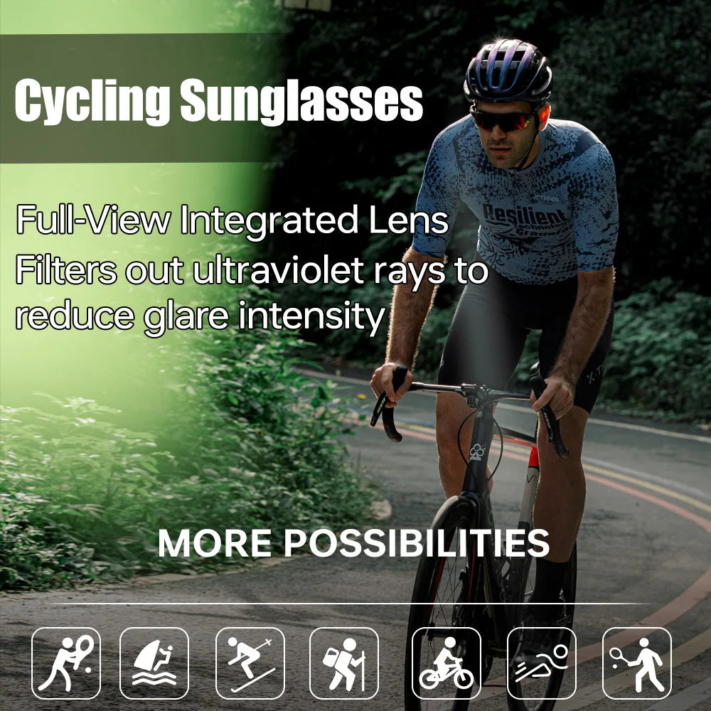 PHMAX Polarized Cycling Glasses Ultralight MTB Road Bike Glasses Sun Protection Men Polarized Bicycle Sunglasses Goggles Oasis Select