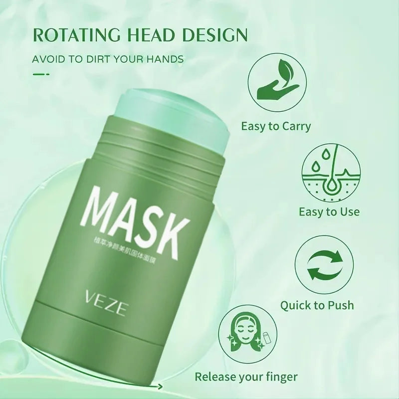 Green Tea Mud Mask Stick – Cleanses, Hydrates & Controls Oil