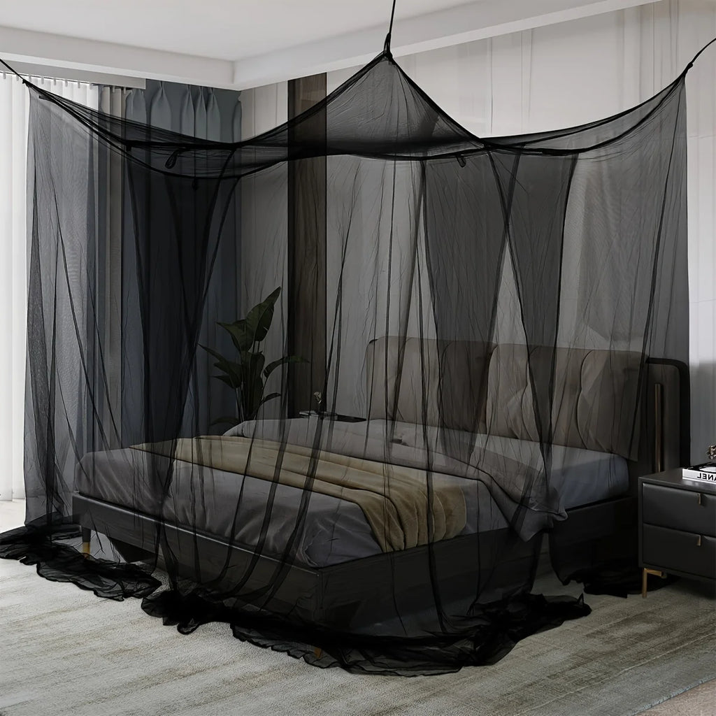 Quadrangle Mosquito Net Floor To Ceiling Bed Curtain Double Opening Mosquito Net Mosquito Proof Net Cover Fit for All Bed Sizes Oasis Select