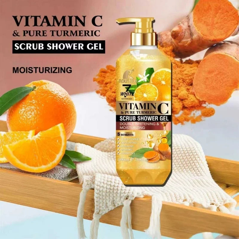 ROUSHUN Vitamin C Turmeric Scrub Shower Gel 1000ml