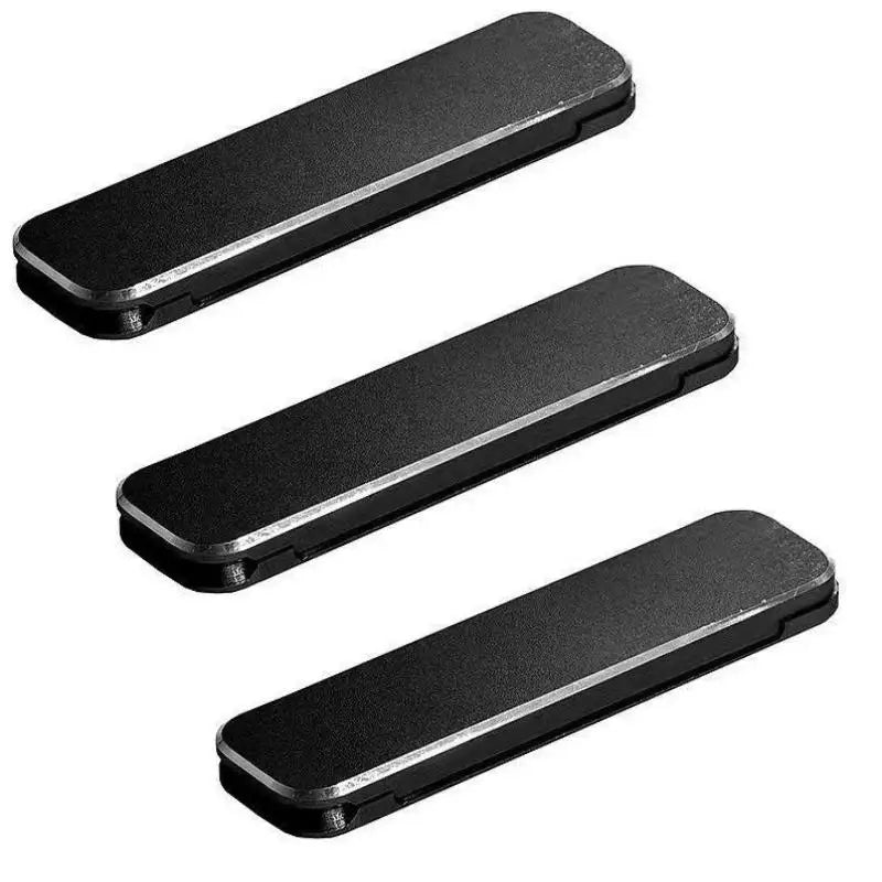 1/3PCS Mini Invisible Foldable Mobile Phone Stand Aluminum Alloy Desktop Mount Material Holder Adjustable Angle For Cellphone Oasis Select 3PCS Black