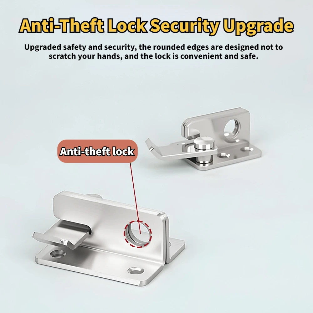 1pc Flip Latch Gate Latches Slide Bolt Latch Safety Door Lock Catch For BarnCabinet Pet Cage Garden Bathroom Garage Window Slid Oasis Select