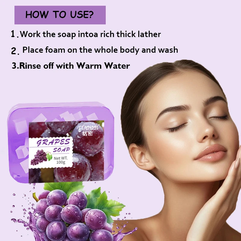 Grape Jelly Soap, Deeply Cleanses, Cleanses, Bathes the Whole Body, Moisturizes and Nourishes the Skin Oasis Select