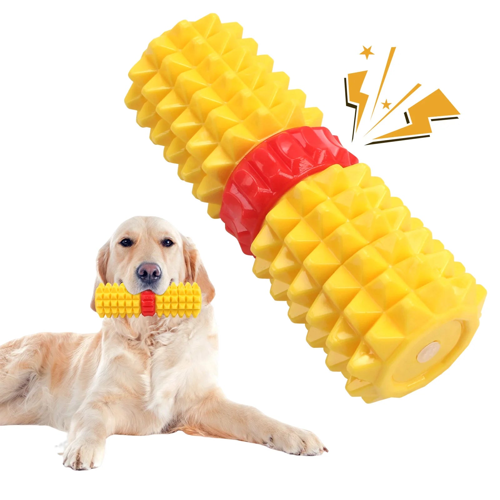 The Tpr Dog Toy Is A Highly Durable, Realistic, Sound-making Corn Bite Dog Toy Teething Stick, A Perfect Stress-relieving Tool Oasis Select 25004A red