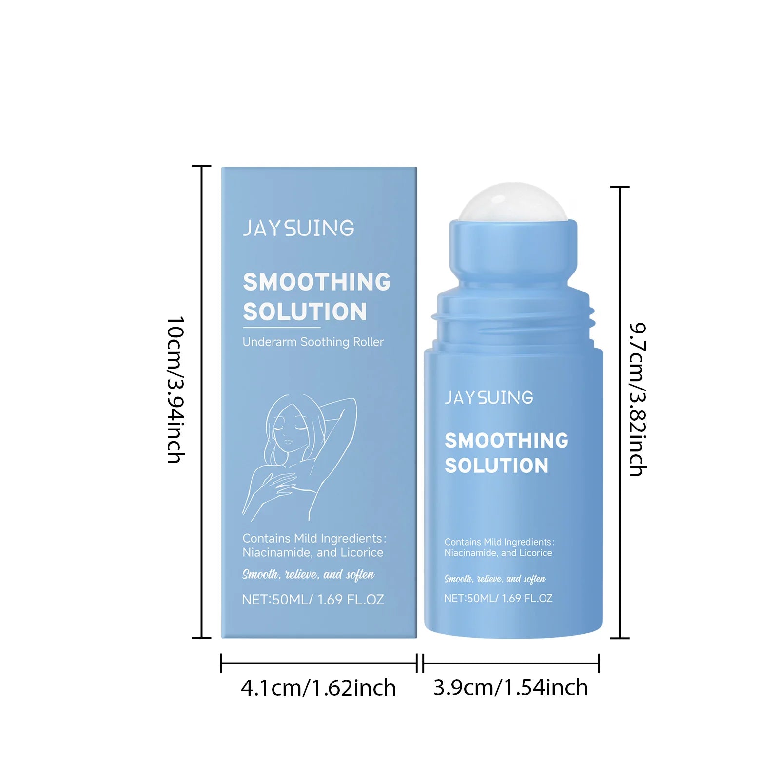 Underarm After Shave Soothing Roller Moisturizing Relieve Armpit Skin Pain Discomfort Reduce Redness Improve Dullness Quick-Dry Oasis Select