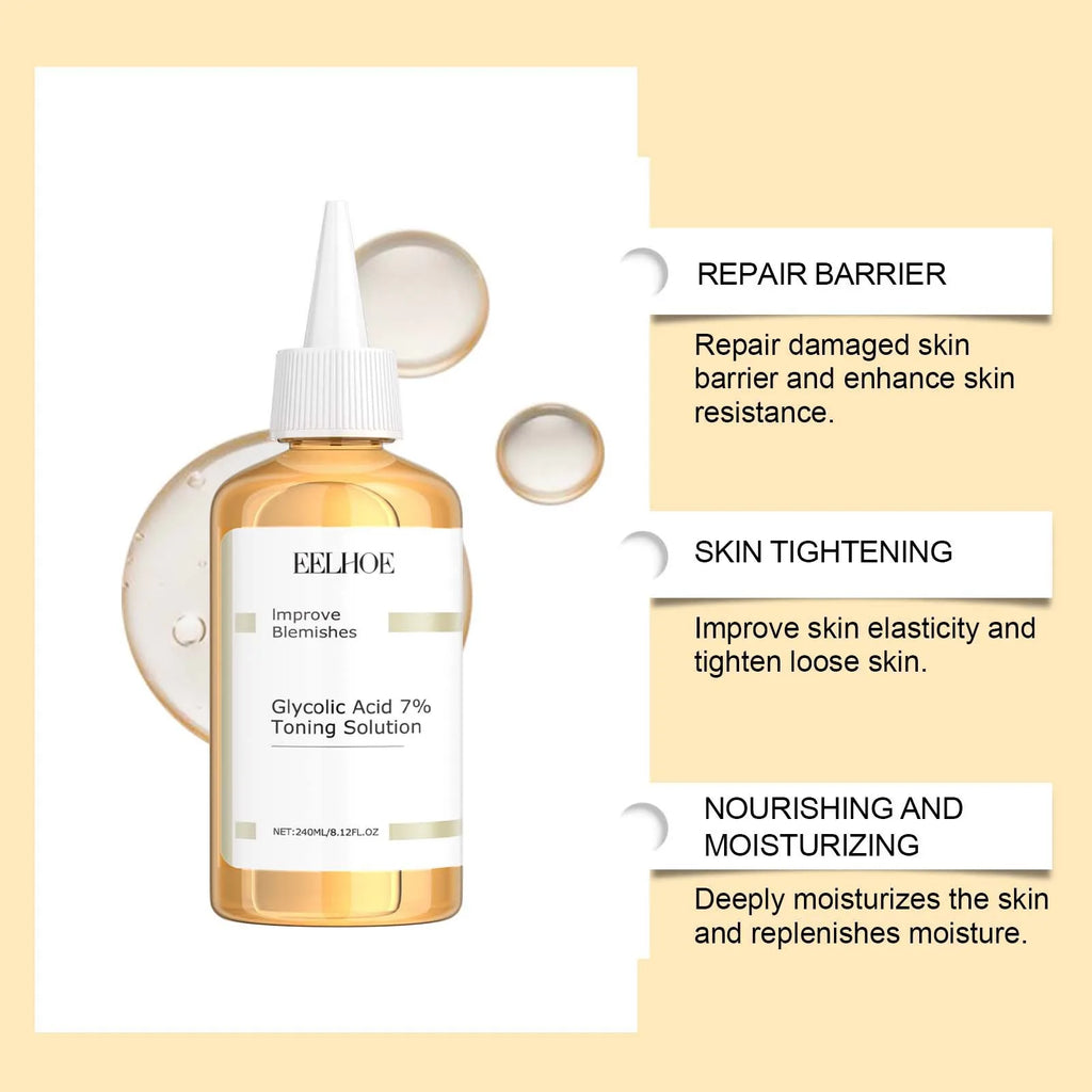 EELHOE Glycolic Acid 7% Face Toner – Pores, Glow & Oil Control Glycolic Acid Toner Oasis Select