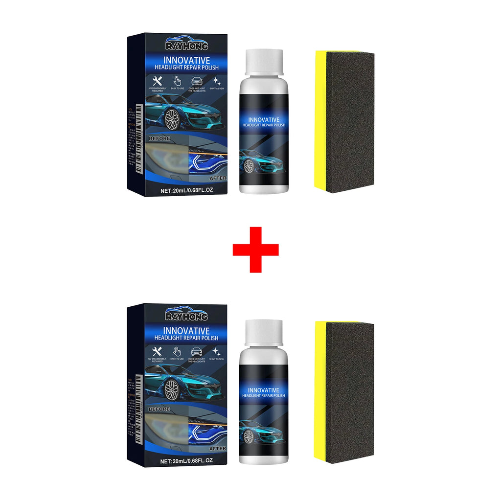 Car Headlight Polishing Liquid Car Headlamp Restoration Cleaning Agent Improves Nighttime Driving Safety Restore Clarity & Shine Oasis Select 2pcs
