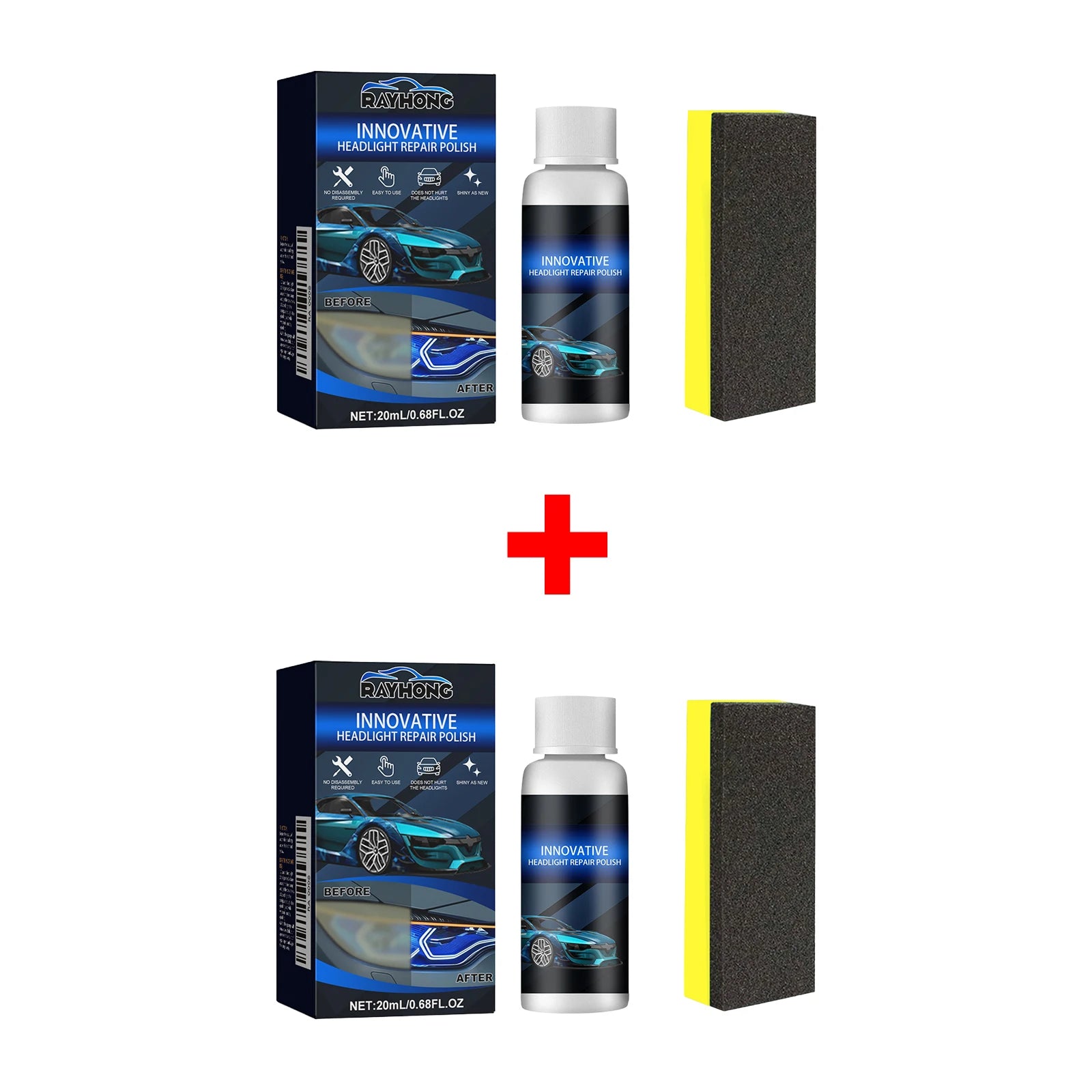 Car Headlight Polishing Liquid Car Headlamp Restoration Cleaning Agent Improves Nighttime Driving Safety Restore Clarity & Shine Oasis Select 2pcs