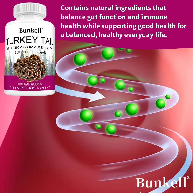 Turkey Tail Mushroom Capsules 850mg – Immune & Gut Health Mushroom Supplement Oasis Select