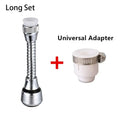 1Set Booster Nozzle Extender 360 Degree Faucet Anti Splash Head Universal Rotating Bubbler Bathroom Kitchen Tools Water Saver Oasis Select Long Set