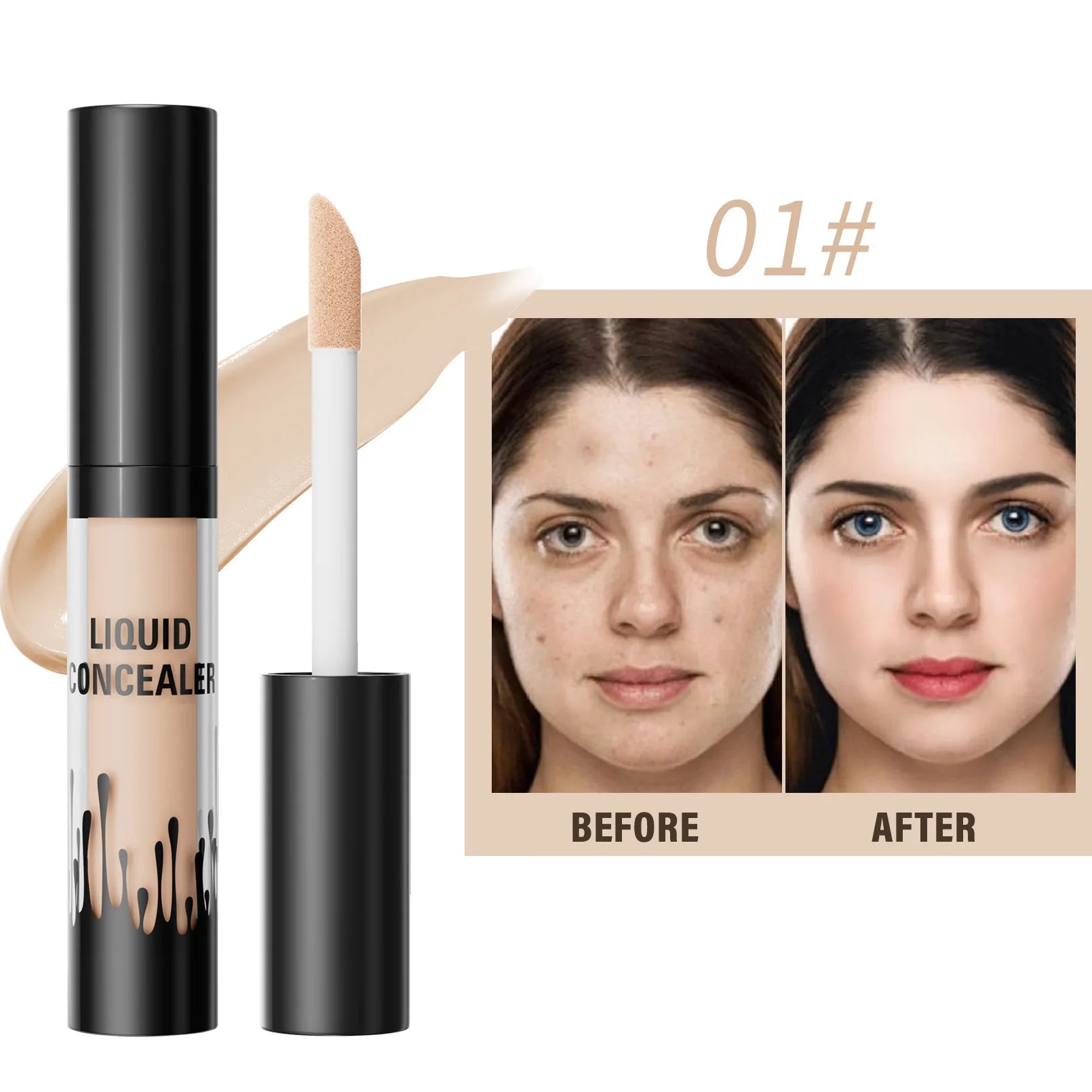 Waterproof Full Coverage Concealer For Dark Circles Tattoos Blemishes Brightening Long Lasting Makeup Face Spots Formula Oasis Select 01