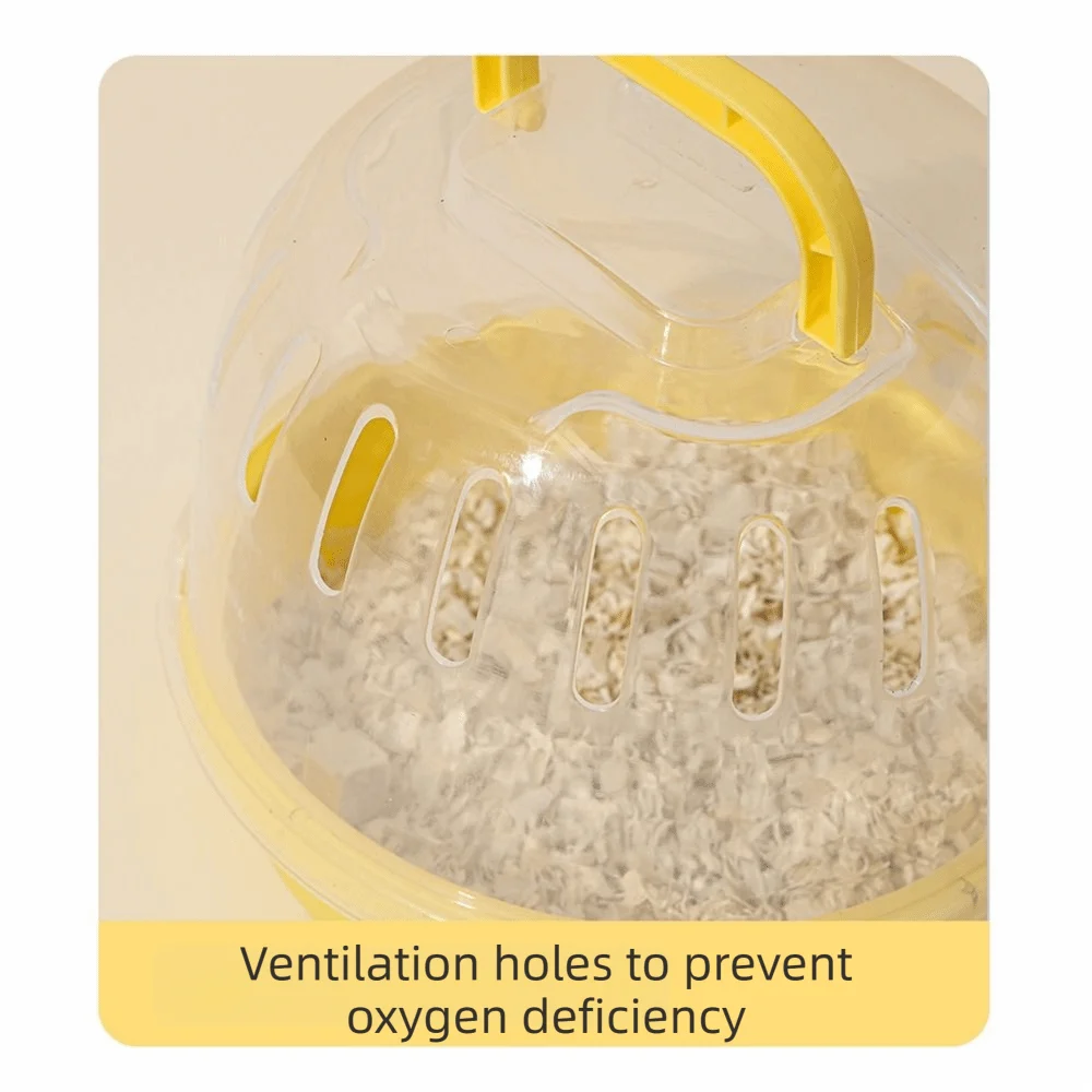 Portable Hamster Carrier Cage – Transparent Travel Box for Pets