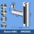 Pressurized Kitchen Sink Waterfall Faucet Bubbler Splash-proof 4 Modes Spout Bathroom Basin Tap Extender Water Saving Adapter Oasis Select 4 Mode-360 Degree