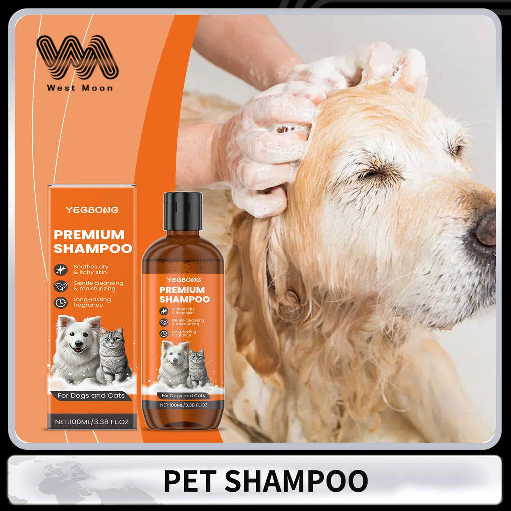 Pet Shampoo for Dogs & Cats Deep Cleansing Pet Skin Remove Odor Control Relieve Itching Keep Ph Balance Fluffy Soft Shower Gel Oasis Select