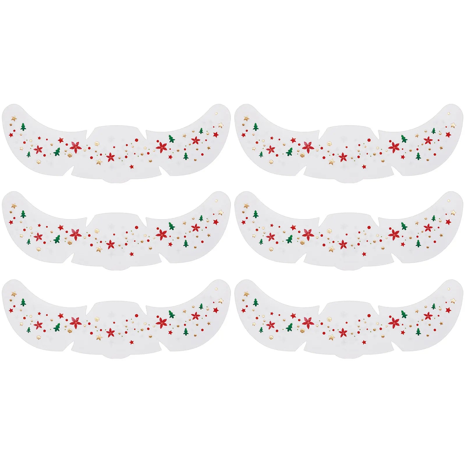 6-Pack Christmas Glitter Freckle Temporary Face Tattoo Stickers