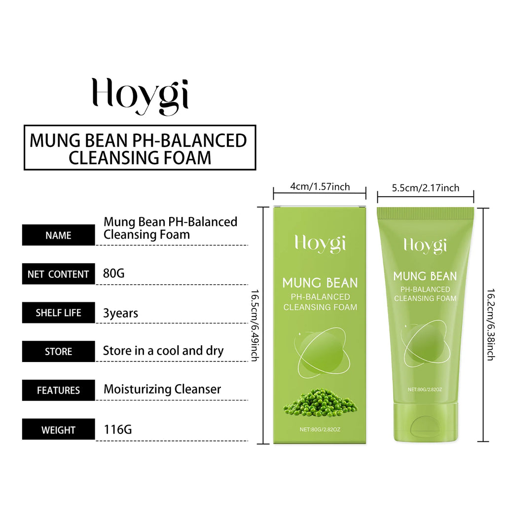 Hoygi Facial Cleanser – Oil Control, Brightening & Moisturizing Facial Cleanser Oasis Select Mung Bean