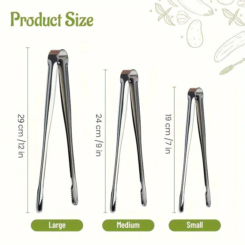 Barbecue Tong Food Clip Stainless Steel Grill Tong Multifunctional Kitchen Rust-Resistant Serving Clip Camping BBQ Supplies Oasis Select