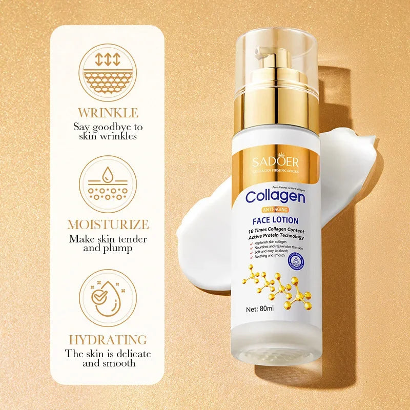 SADOER Collagen Facial Serum Face Lotion Moisturizing Face Emulsion Oil Control Water Replenishment Refreshing Facial Essence Oasis Select