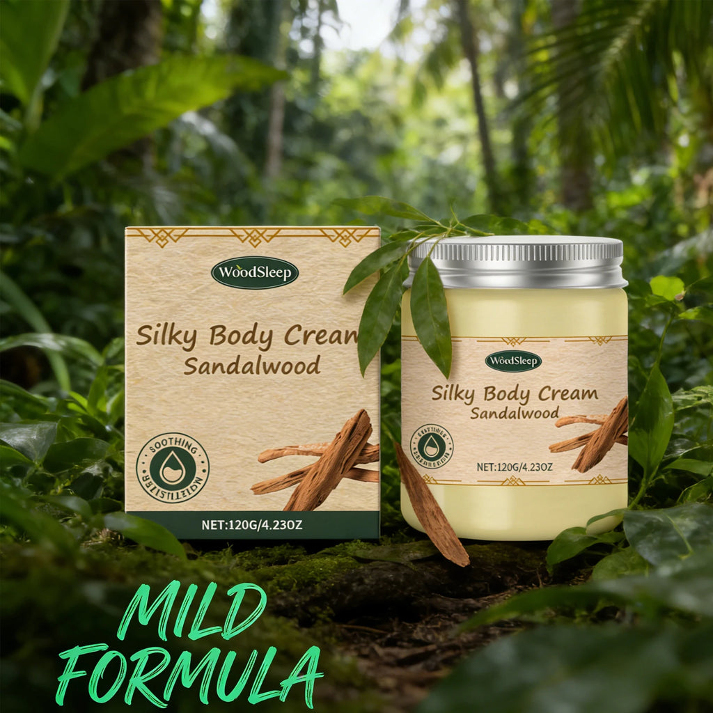 WOODSLEEP Sandalwood Body Cream – Moisturizing & Brightening Body Moisturizer Cream Oasis Select