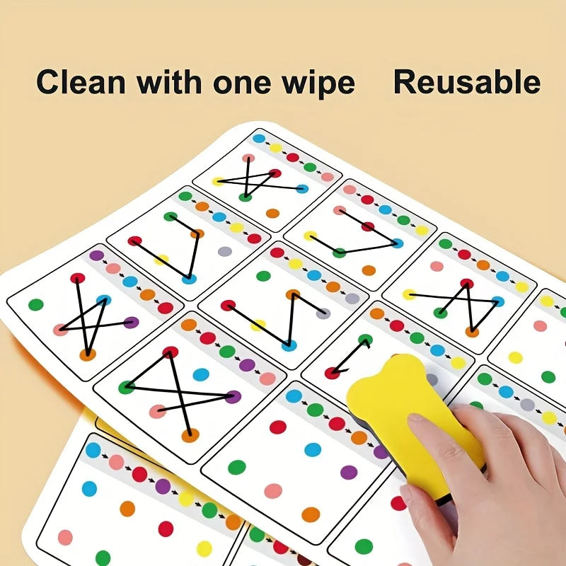 Visual tracking focus and attention training card,color and number recognition, ideal memory improvement,perfect children's gift Oasis Select