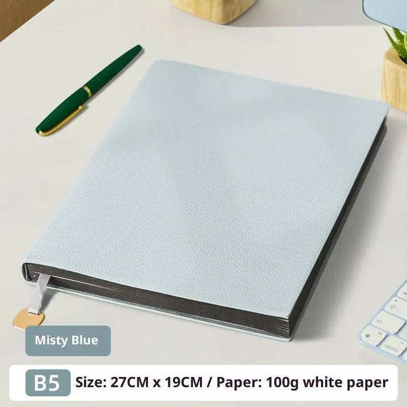1pcs Business Notebook B5 A5 A6 Thick Leatherette Business Notebook Office Notepad Soft Cover Litchi Pattern Journal for Work Oasis Select A18