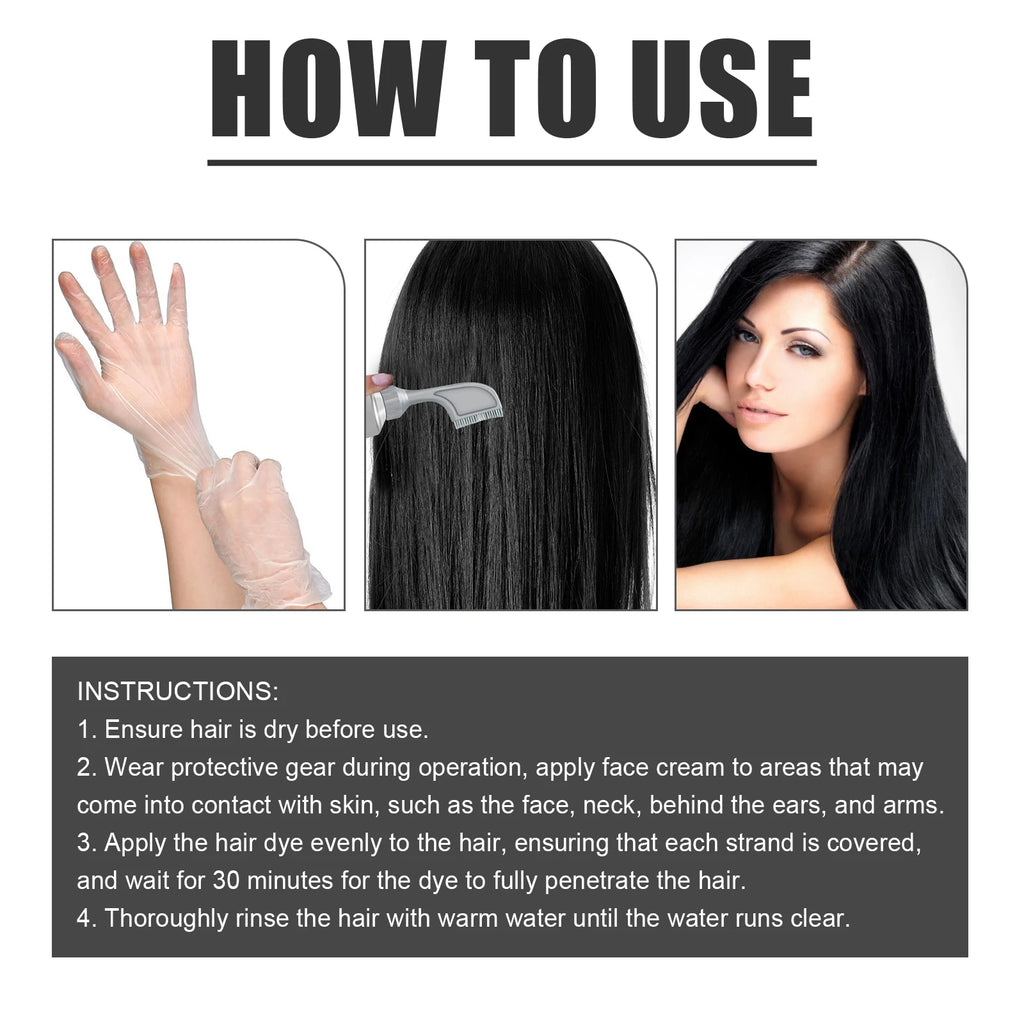 Fruit & Vegetable Hair Color Cream – Gentle Long-Lasting Black Hair Color Cream Oasis Select