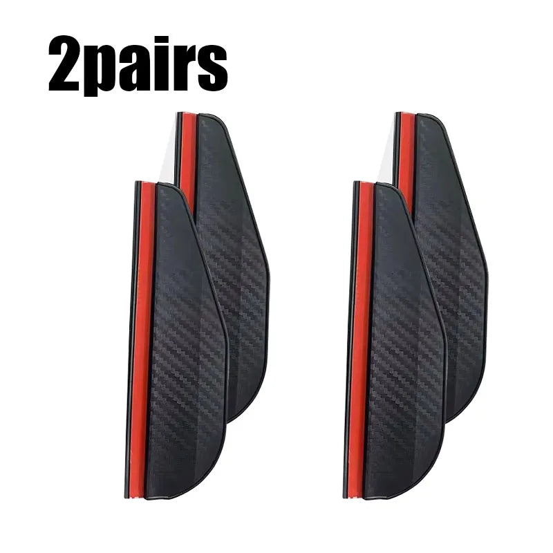 1/2/3/4pairs Car Rearview Mirror Rain Eyebrow Carbon Fiber Universal Car Rain Shield Reversing Mirror Rain Cover Car Accessorie Oasis Select 2pairs Black-B