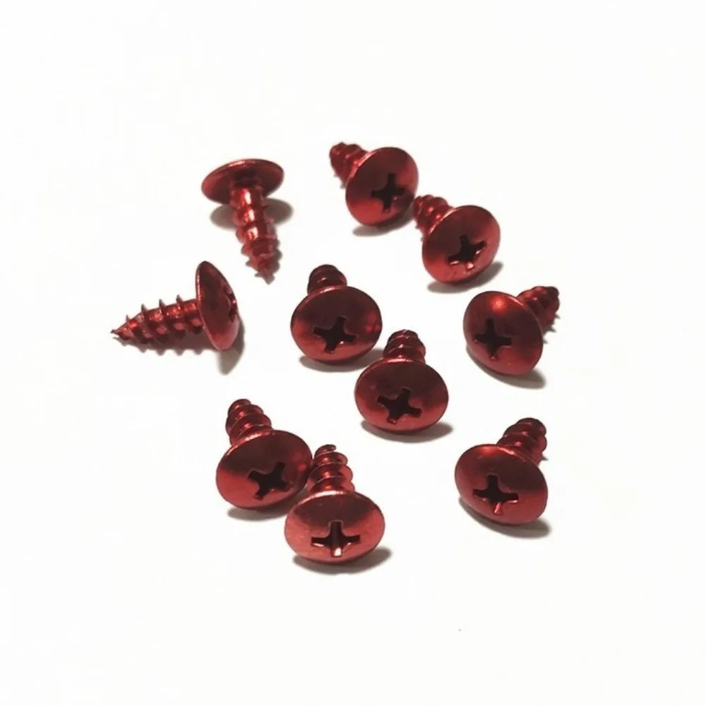 30PCS M5x16 Self-Tapping Screws Aluminum Alloy Universal Motorcycle Screws Colorful Motorbike Fairing Screws Oasis Select Red