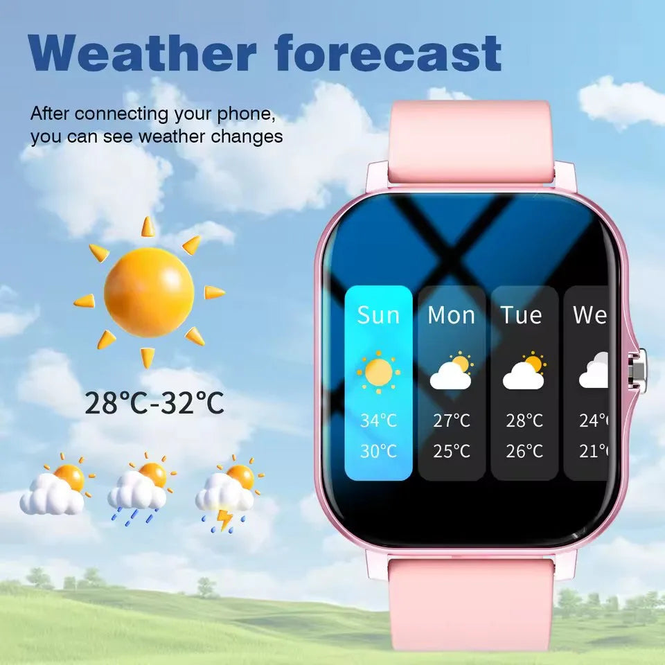 Men Women Smart Watch 1.83'' Waterproof Fitness Sports Watch Answer Call Sleep Sport Pedometer Information Alerts Smartwatch New Oasis Select