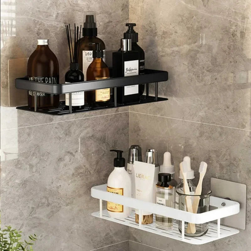 2PCS Bathroom Shelf Kitchen Storage Organizer Aluminum Alloy Shampoo Rack Shower Shelf Bathroom Accessories No Drill Shelf Oasis Select