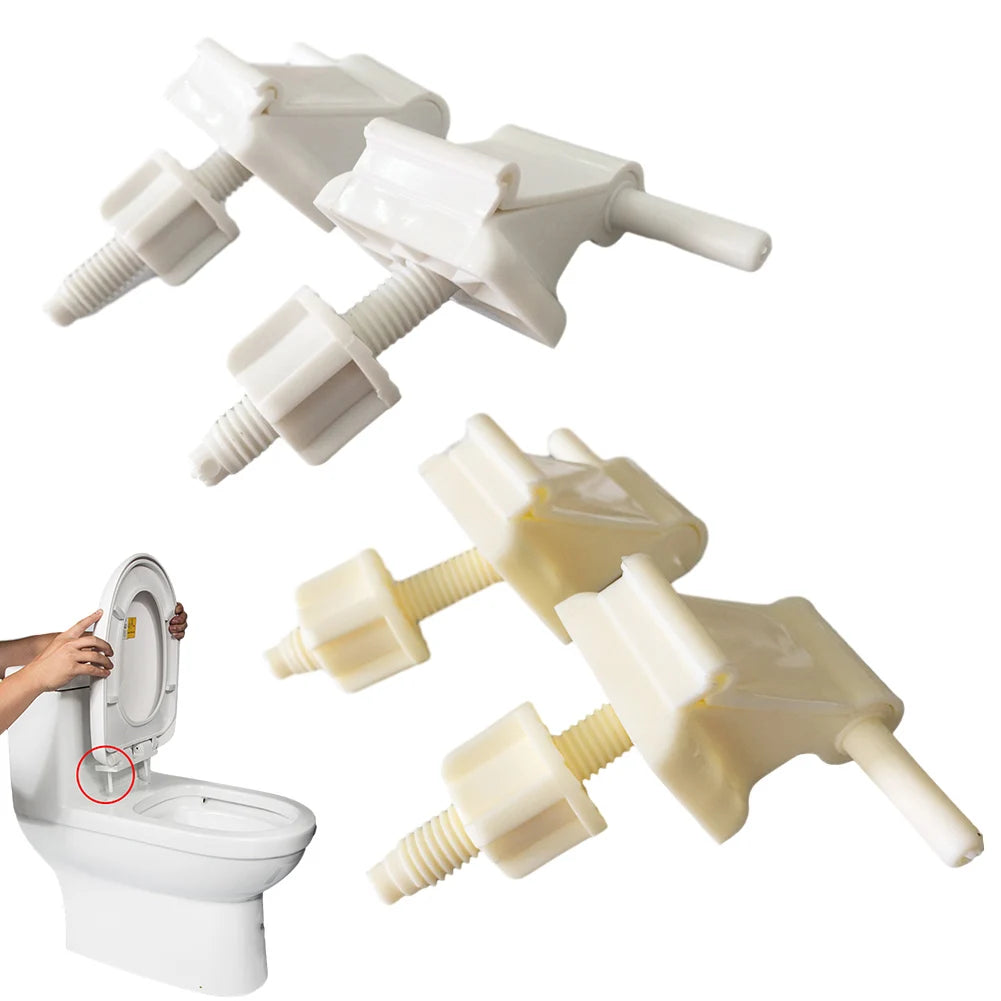 Toilet Seats Hinge Bolts Set Plastic White Toilet S-Eat Hinge Replacement Kit Toilet Seats Fastener Bathroom Accessories Oasis Select