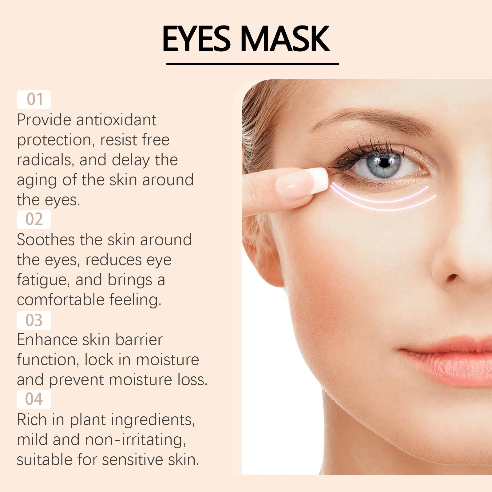 Jaysuing Coffee Eye Mask – Dark Circles, Anti-Aging, 60 Pcs Eye Mask Patches Oasis Select