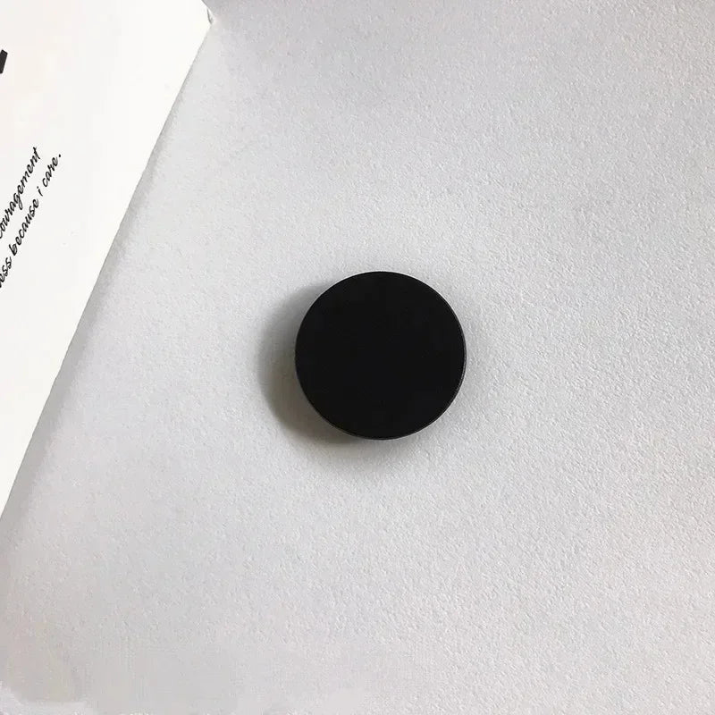 1-5pcs Finger Ring Holder Stand IPhone Samsung Support Telephone Mobilephones Grip Tok Folding Solid Color Pocket Socket Bracket Oasis Select black 1pcs