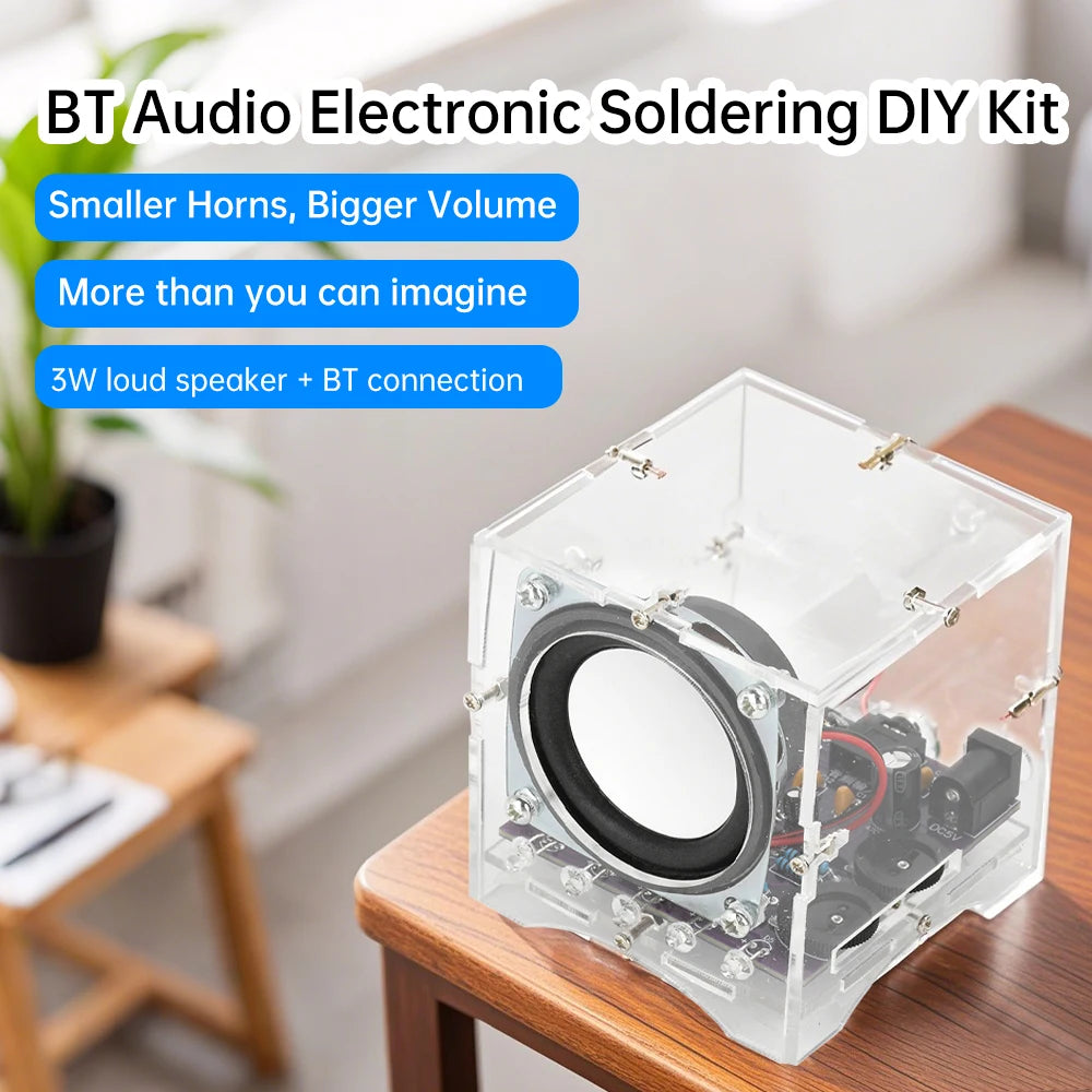 DC 5V 3W Bluetooth Speaker DIY Kit Stereo Amplifier Small Audio DIY Making Circuit Board Soldering Practice DIY Electronic Kit Oasis Select