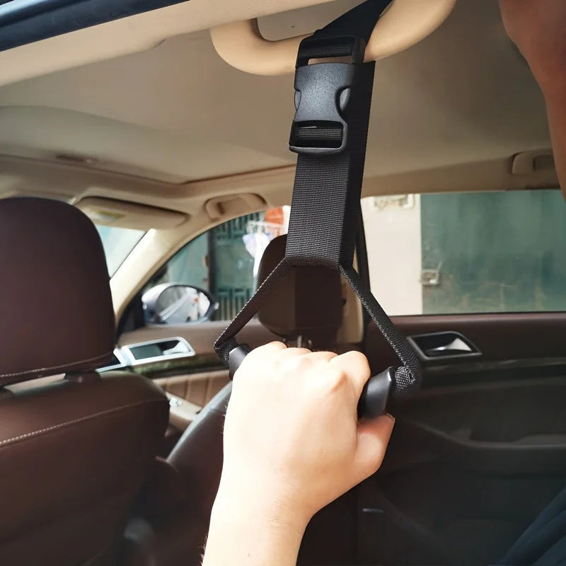 Ergonomic Car Door Handle Assist for Elderly &Disabled -Adjustable Nylon Hand Strap with Secure Buckle,Interior Safety Accessory Oasis Select