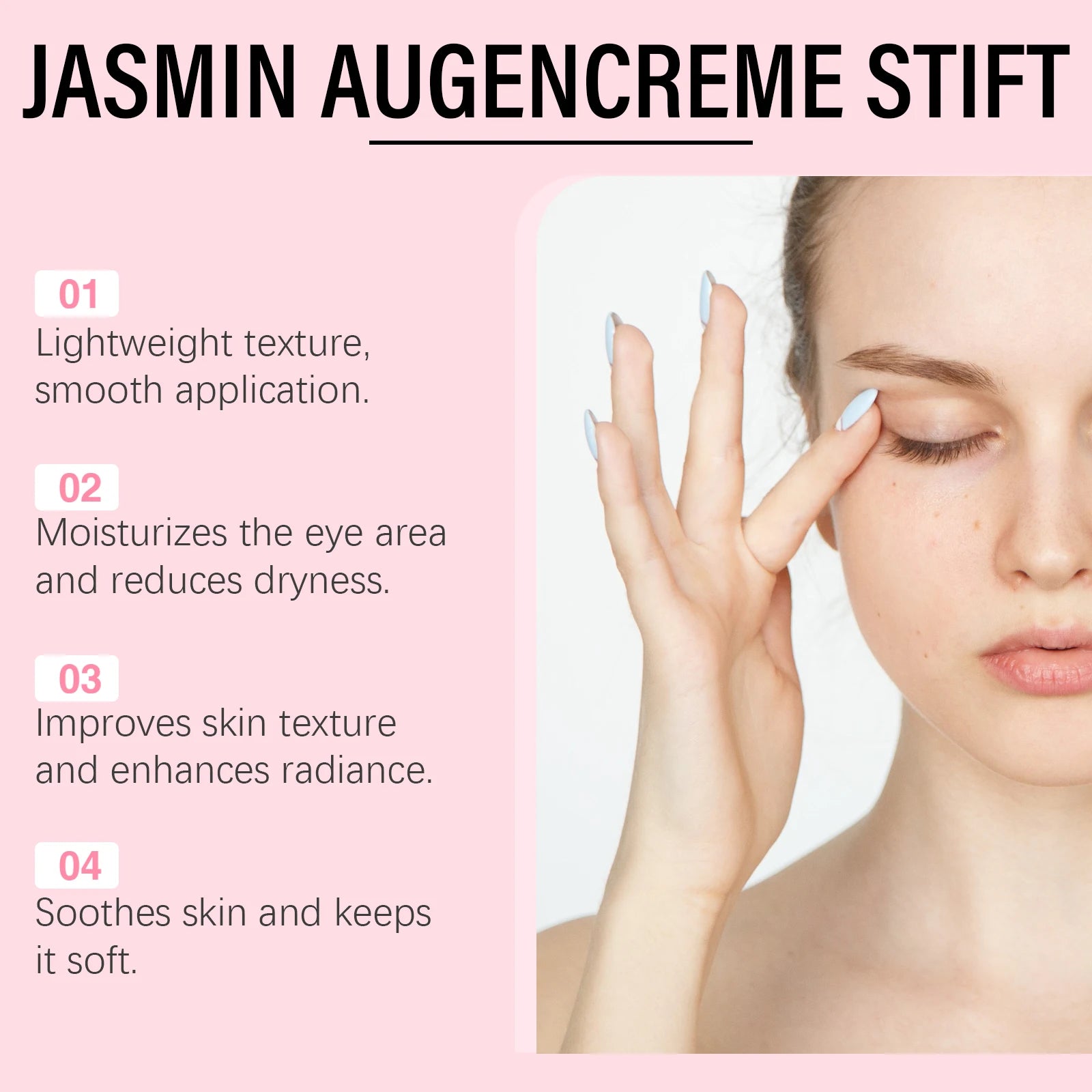 Gentle Nourishing Jasmine Eye Cream Stick, Hydrates Eye Area For Delicate Skin, Tender And Suitable For Daily Eye Care Oasis Select