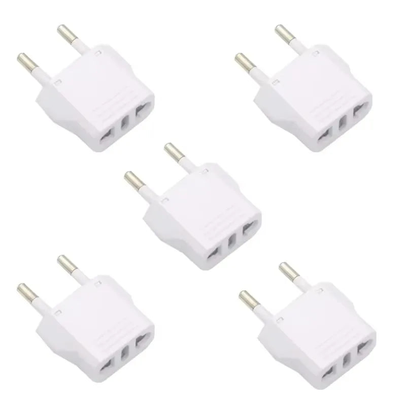1-10pcs EU Plug Adapter CN AU JP Us To EU Plug Adaptor Travel Adapter Electric KR Euro Plug Converter Power Sockets AC Outlet Oasis Select 4.8MM 5pc White
