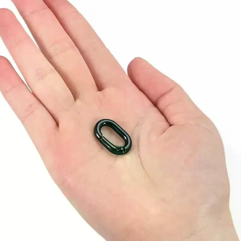 10Pcs Oval Spring Buckle Metal Alloy Design for Bag Strap Keychain Lanyard Adjustment Fastener Accessory Supplies Oasis Select