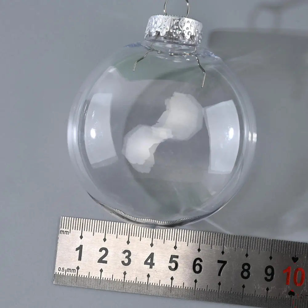 Clear Fillable Plastic Ball Ornaments 60/80/100mm – DIY Xmas