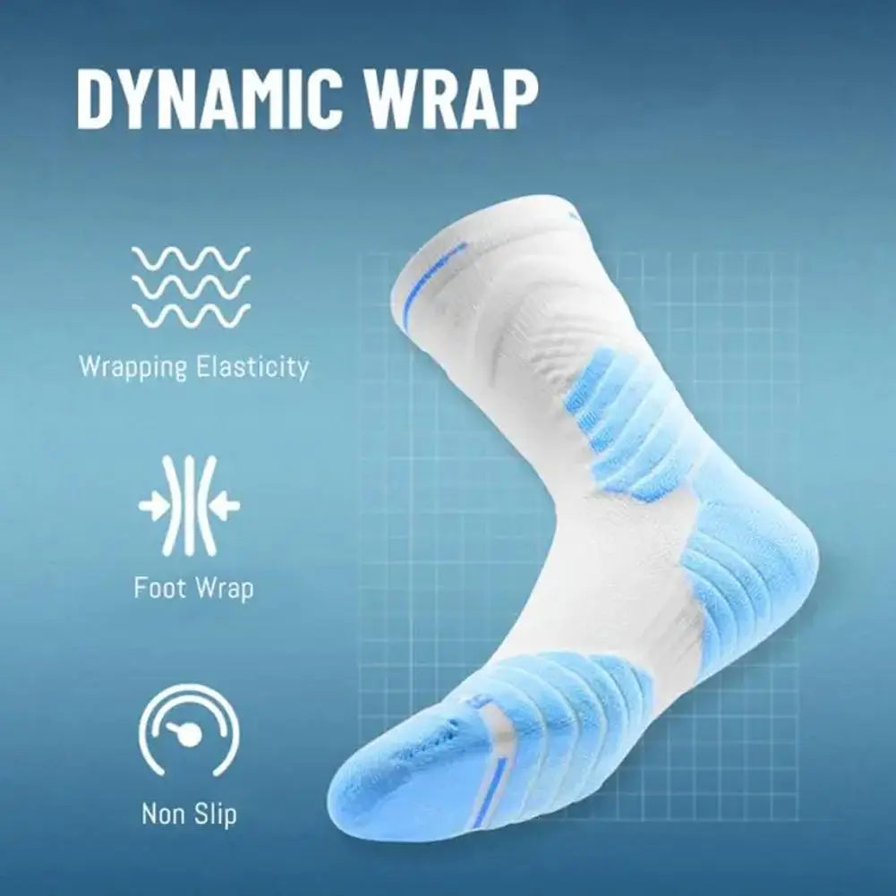 Men's Elite Thick Basketball Socks – High-Top Towel Bottom Athletic Sports Socks Oasis Select
