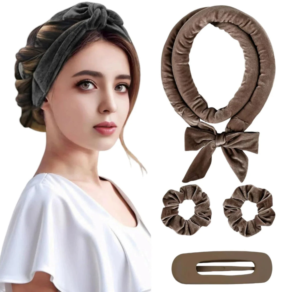 No Heat Hair Rollers Heatless Curling Rod Headband Soft Hair Curler Satin Curlers Curls Sleeping Bonnet Night Cap Styling Tools Oasis Select A
