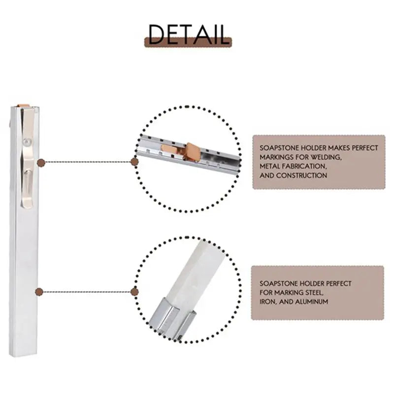 LIKE WISH Flat Soapstone Holder 2Pcs Flat Soapstone Pen With Soapstone Refills For Welding And Welders Oasis Select