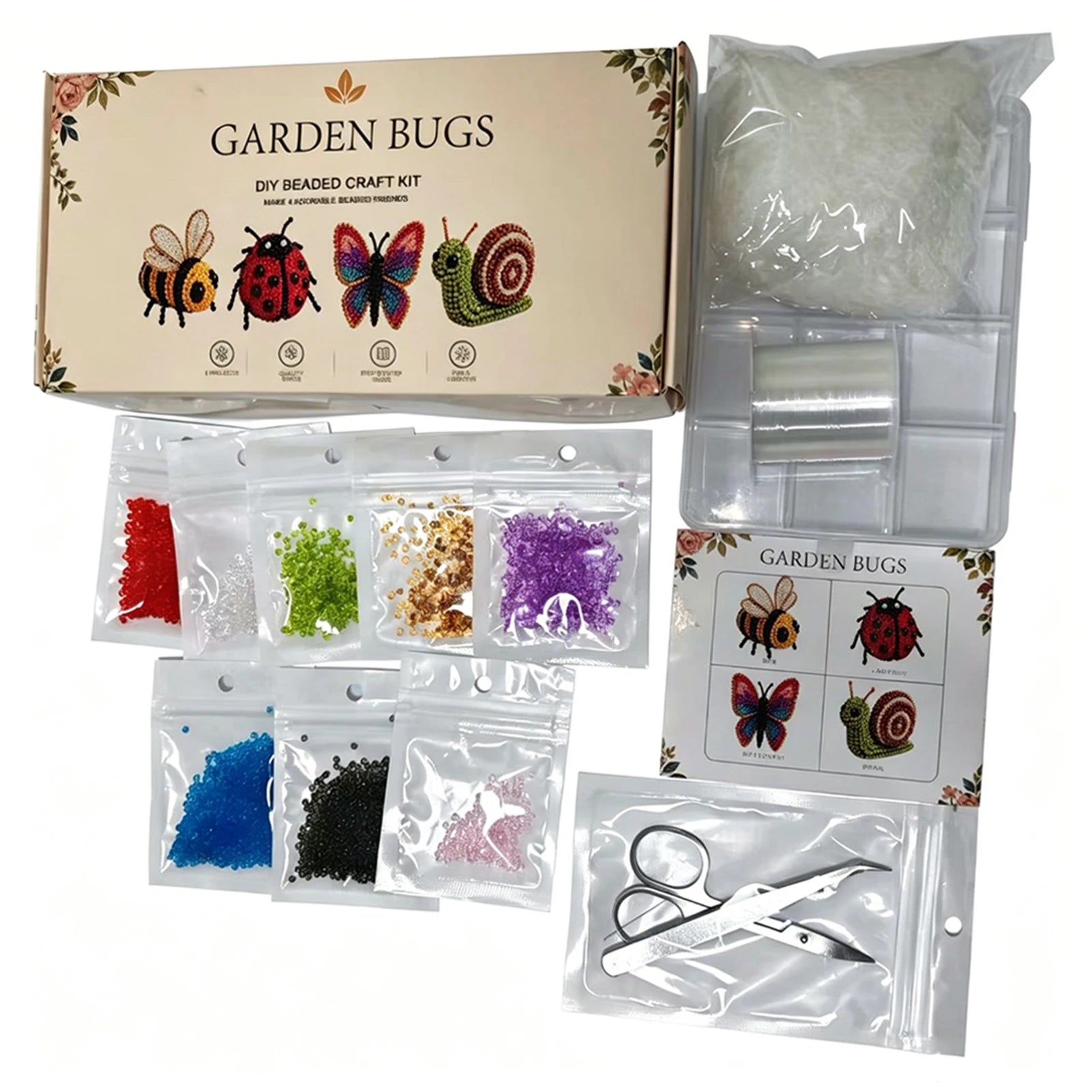 3D Beaded Animal Craft Kit – DIY Bead Pet Keychain Making Set