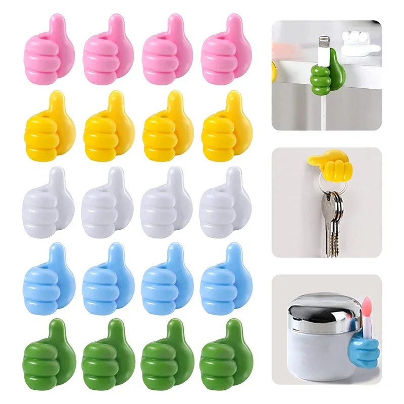 Hand-shaped Rubber Holder Glasses Cable Power Cord Charging Line Self Adhesive Mini Hook Car Storag Organizer Gadget Decorations Oasis Select