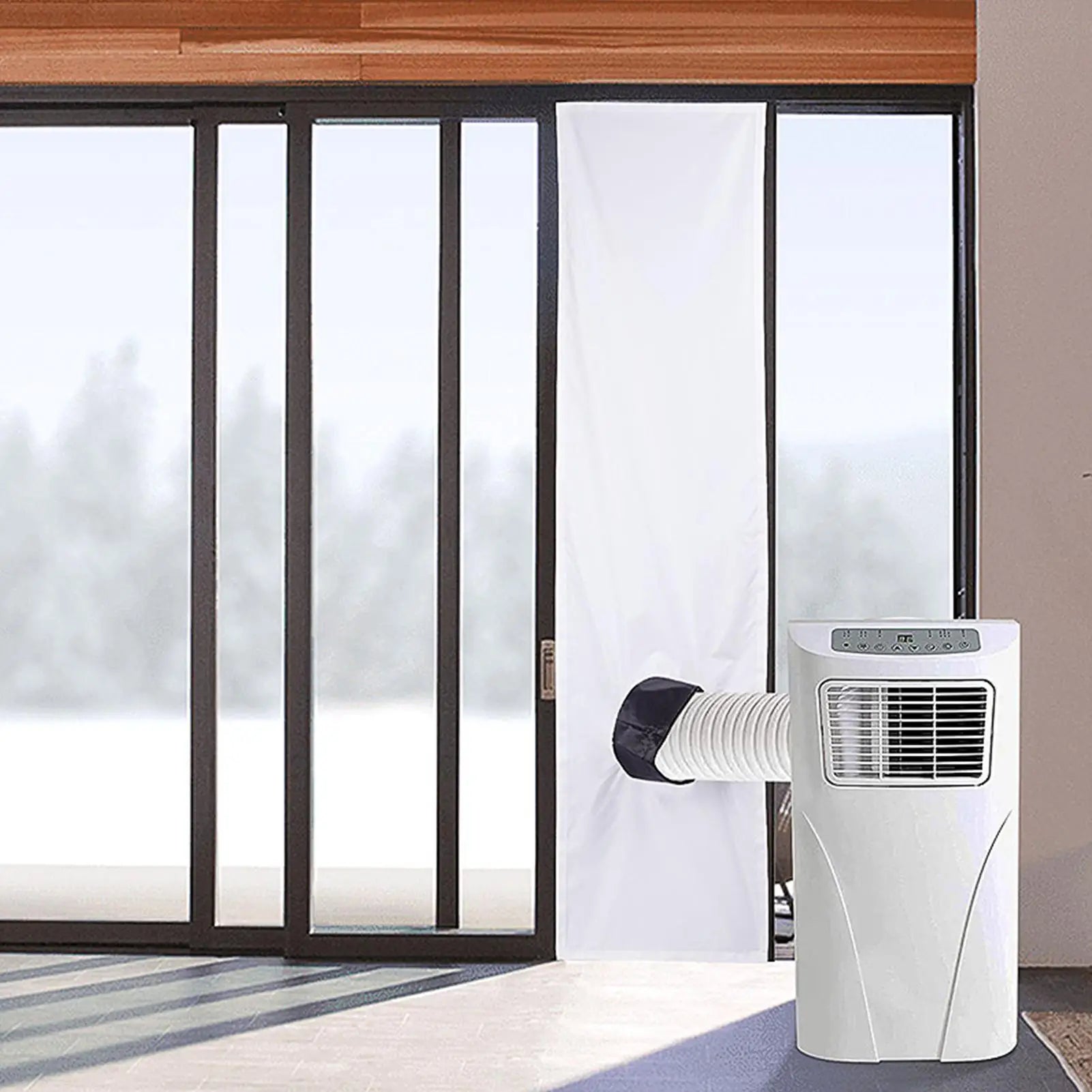 Air Conditioner Window Vent Kit Waterproof Air Conditioner Sealing Cloth Mobile Air Conditioner Baffle for Sliding Horizontal Oasis Select